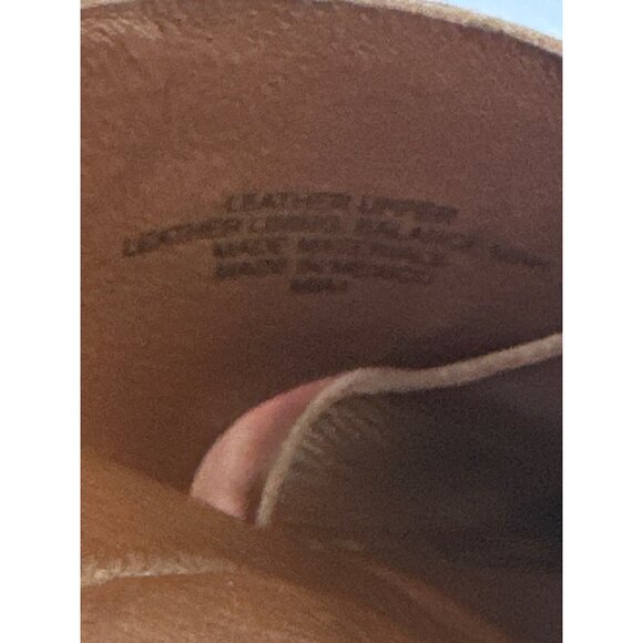 Born Womens Leather Wedge Sandals SLides Size 9/40.5 MW Tan - Picture 5 of 6